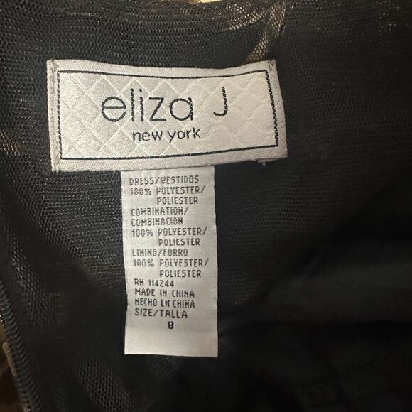 Eliza J. Leopard Tiered Dress Sz 8 - Picture 4 of 5